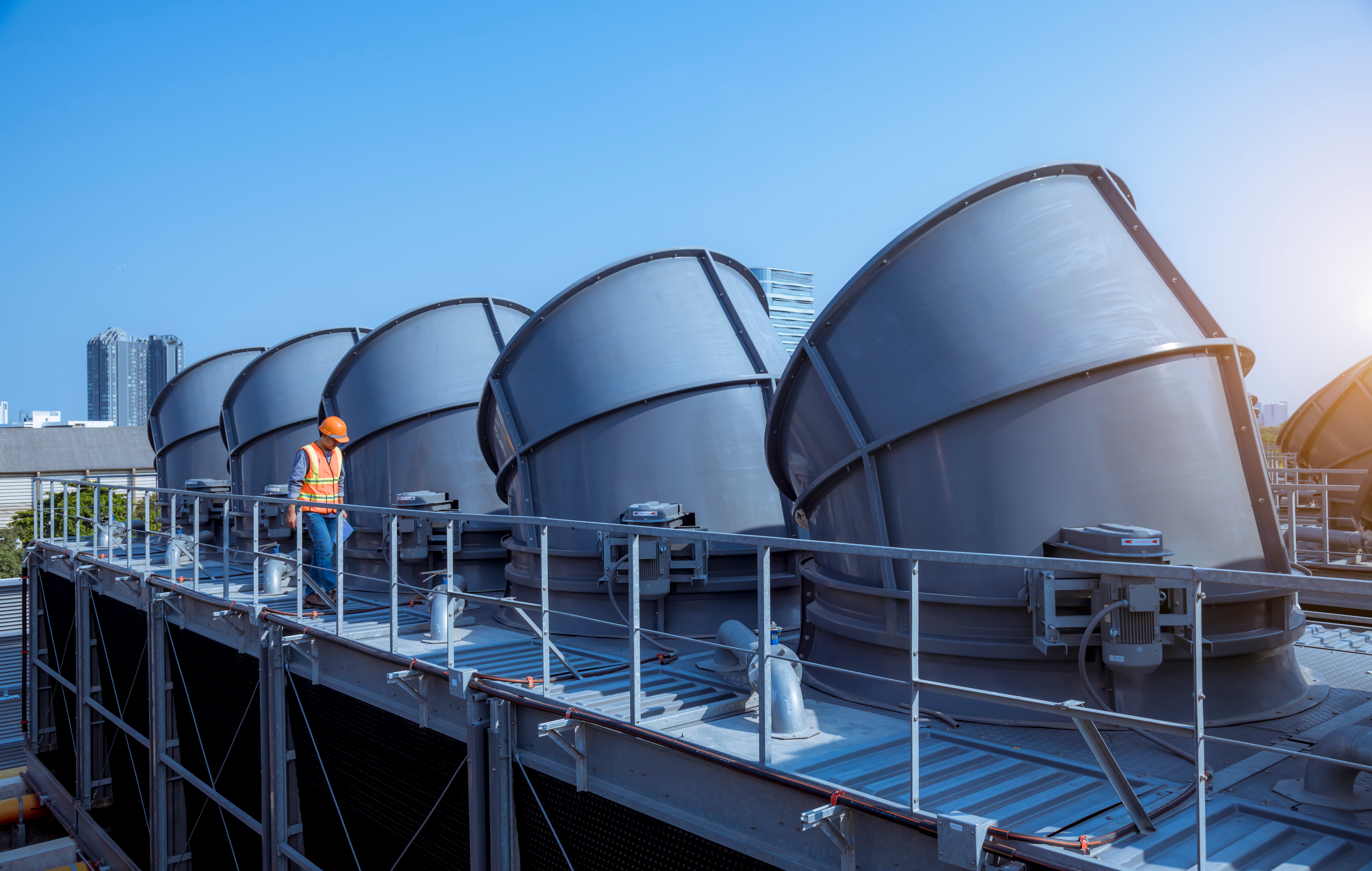 engineer on cooling tower